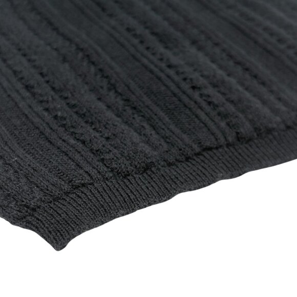 CHANEL Vintage 04P CC Mark Logo Mesh Knit T-shirt Top #38 Black Cotton  [106484] - Picture 6 of 10